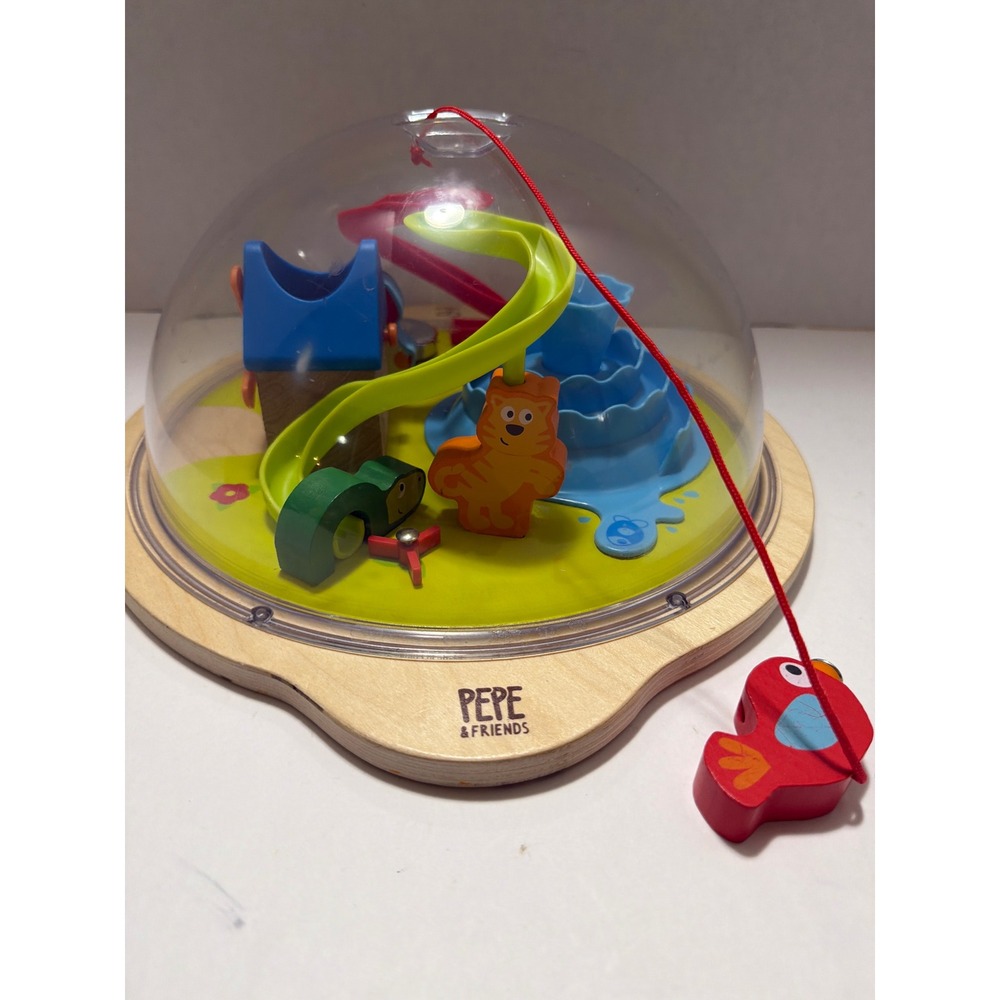 Hape Pepe & Friends Magnetic Maze Wooden Toddler Toy Animal Playground E8472